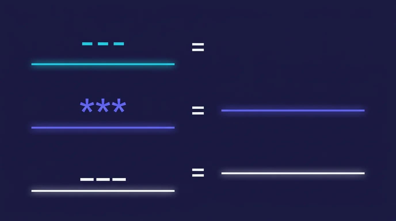 Horizontal Rule in Markdown: Syntax, Examples, and Best Practices