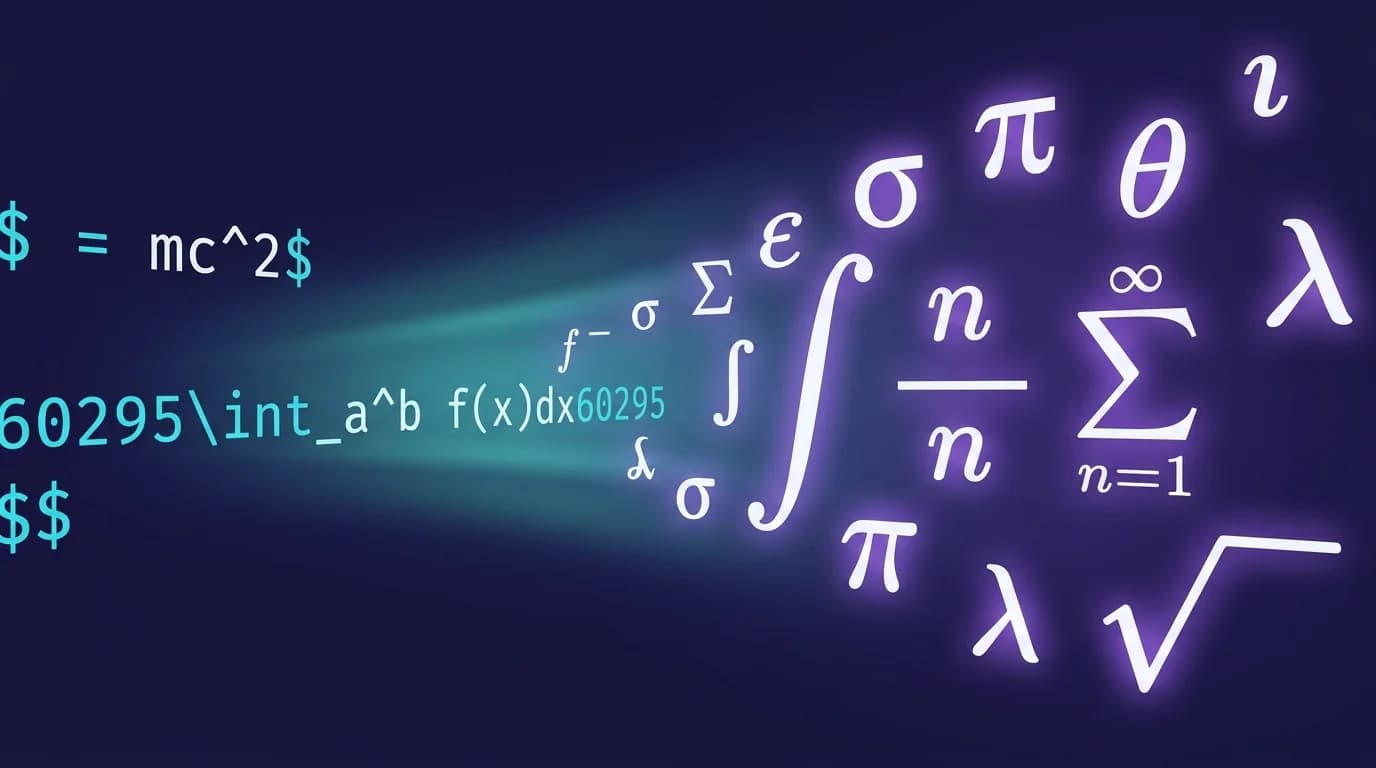 Markdown Equations: Write Math with LaTeX Syntax (2026)