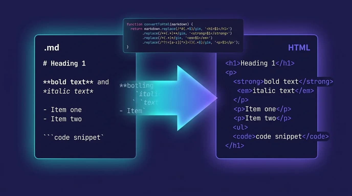 Markdown to HTML: 5 Conversion Methods with Code (2026)
