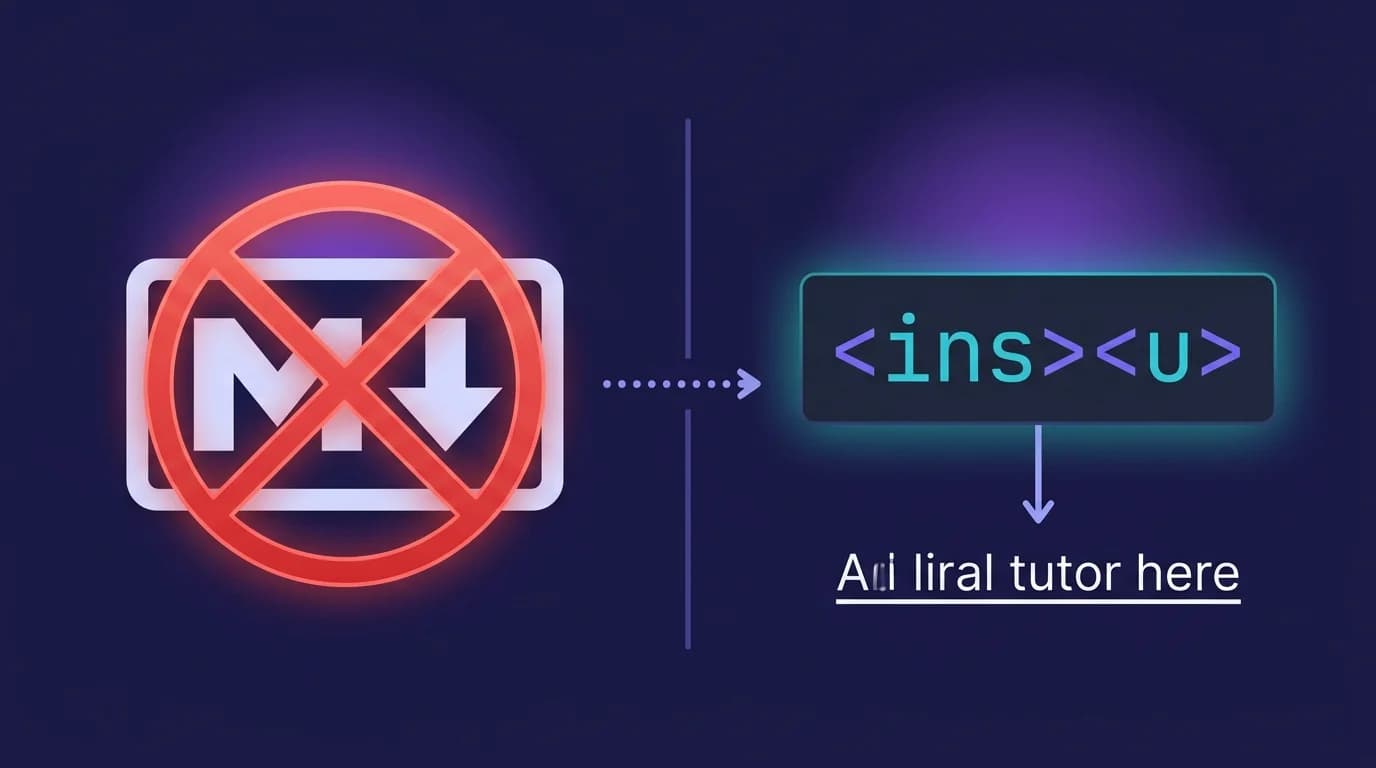 Markdown Underline: 4 Working Methods Explained (2026)