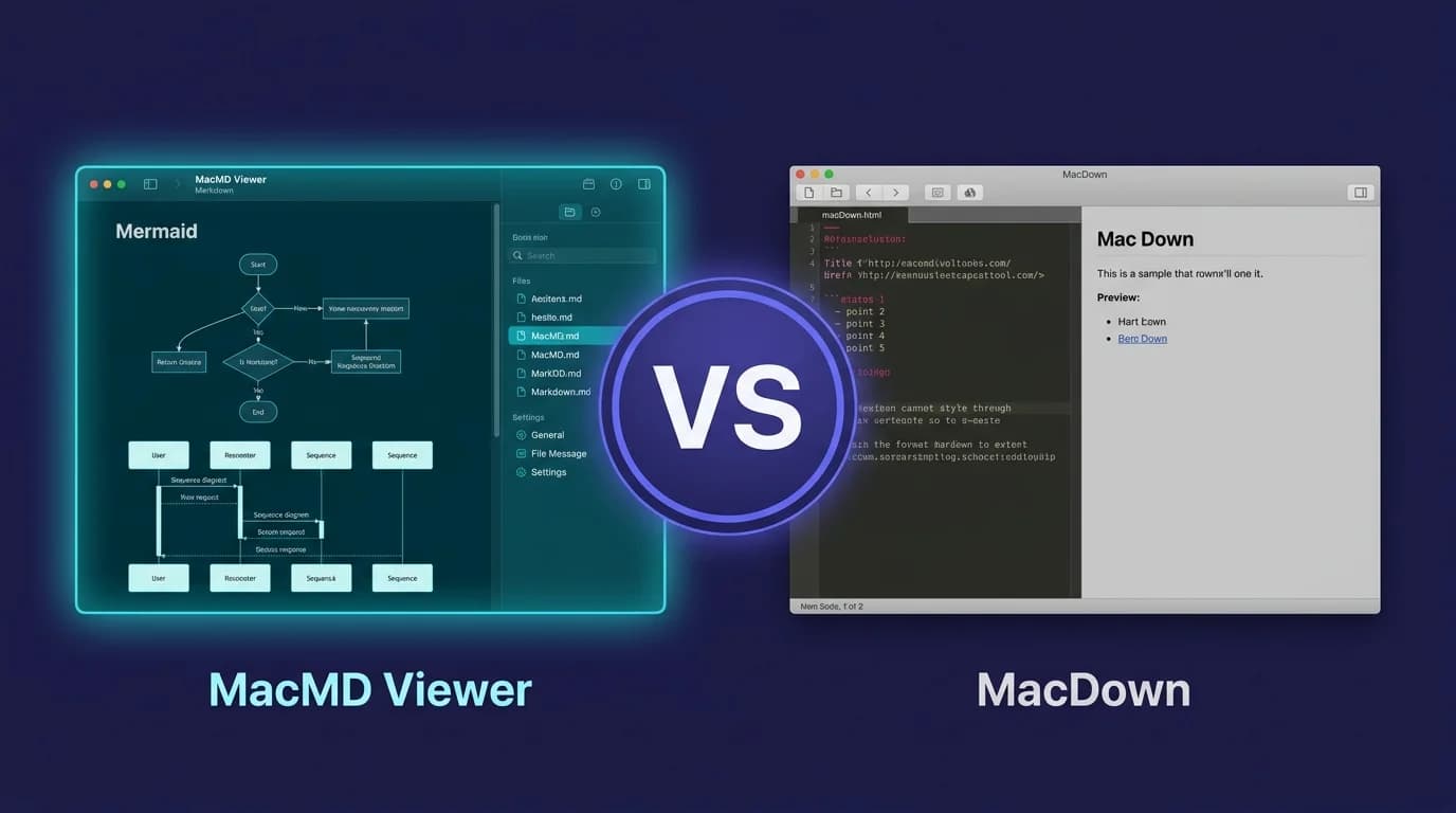 MacMD Viewer vs MacDown comparison