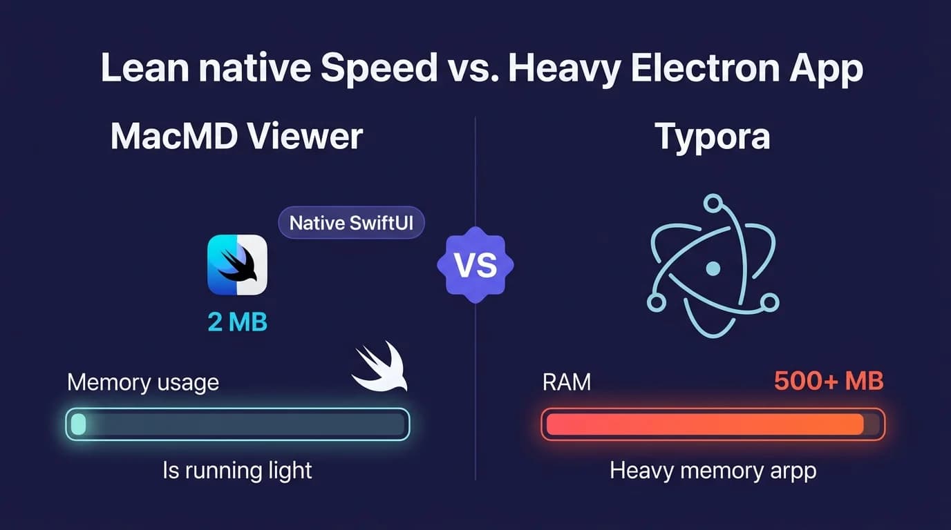 MacMD Viewer vs Typora comparison