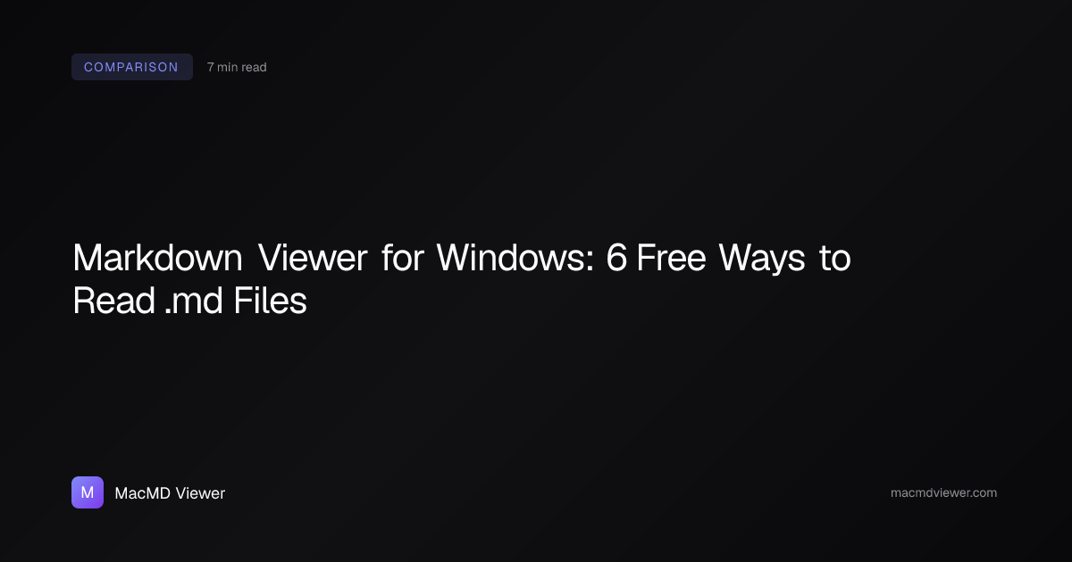 Markdown Viewer for Windows: 6 Free Ways to Read .md